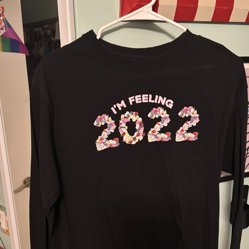 Taylor Swift Black Long Sleeve Tee with Floral 2022 Design